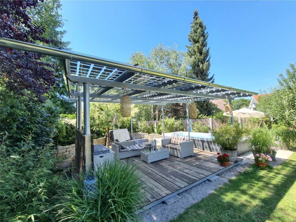 ALUX Hliníkové pergoly - fotovoltaická pergola ALUX Solar 2