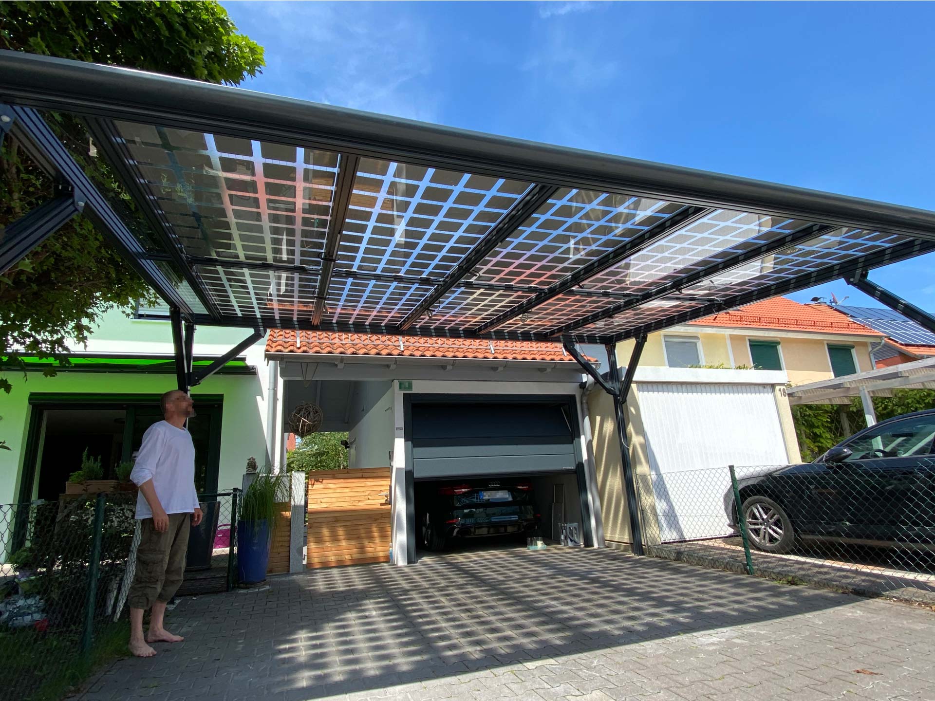 ALUX Hliníkové pergoly - fotovoltaický přístřešek pro auta Carport Solar 6