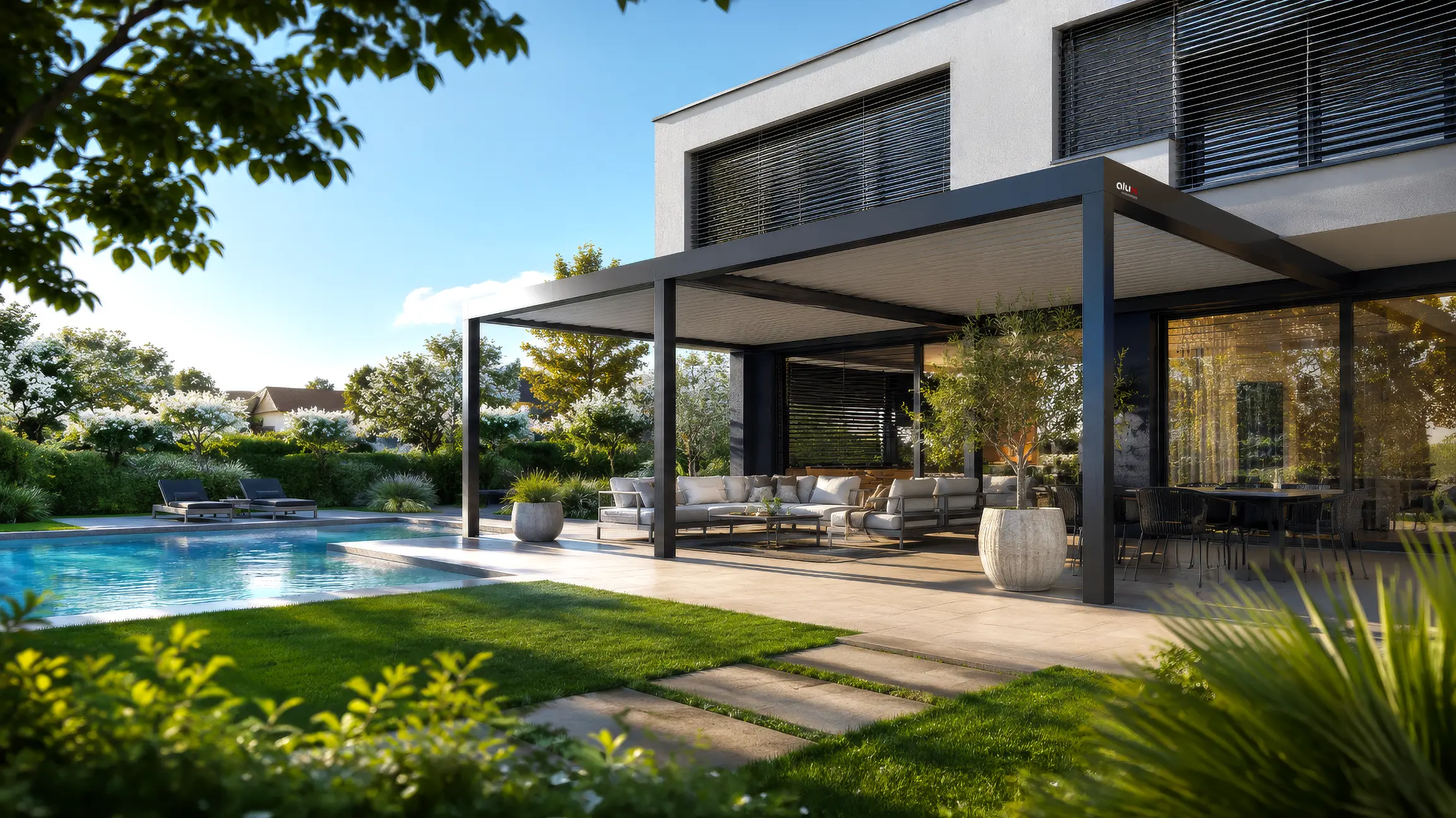 Alux render bioklimaticka pergola